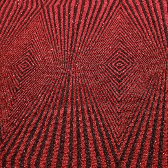 Vintage 90s chic red metallic halter midi bodycon dress - Picture 6 of 8